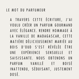 Parfum oud et vanille